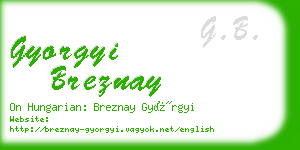 gyorgyi breznay business card